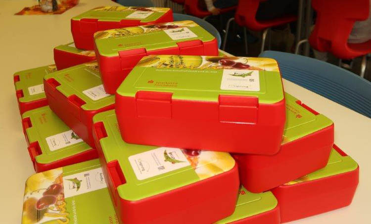 Foto gestapelter Lunchboxen